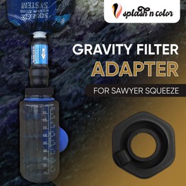 SplashNColor Filter Adapter for Sawyer Squeeze - Compatible with Nalgene Wide Mouth Bottles, Quick Connect, Leak-Proof, Lightweight, Enhances Hassle-Free Water Filtration for Outdoor and Indoor Use