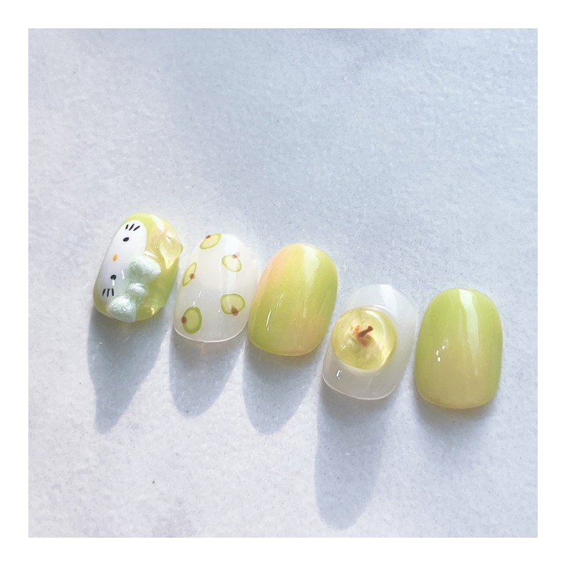 Green Apple Cat - Petit Square / 풋사과냥 - 쁘띠스퀘어