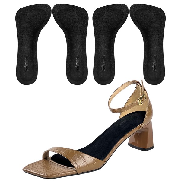 Unribeau 3/4 Pigskin Shoe Inserts for Women, Self-Adhesive Arch Support