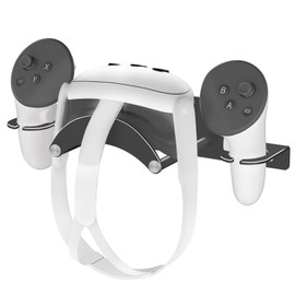 ANSHAWTIY VR Headset Wall Mount Storage Stand Hook Compatible with Meta Quest 3/Meta Quest 3S/Quest Pro/Quest 2 Metal VR Headset Hook Storage Rack Holder(Aluminum Alloy-Black)