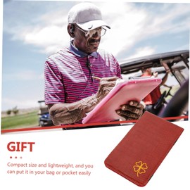 Totority Portable Golf Scorecard Holder Durable Pu Leather Scoring Book Cover for Standard Scorecards Protection Stylish Design Golf Lovers