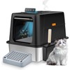 2025 Smart Infrared Sensor Stainless Steel Litter Box with Lid,
