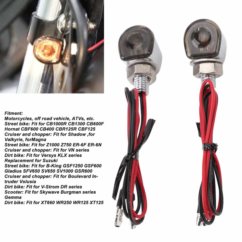 Handlebar LED Turn Signal Light DC12V Retro Mini Waterproof Increased