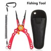 1Pcs Red Fishing Plier, Aluminium Alloy Saltwater Resistant Hook Remover,
