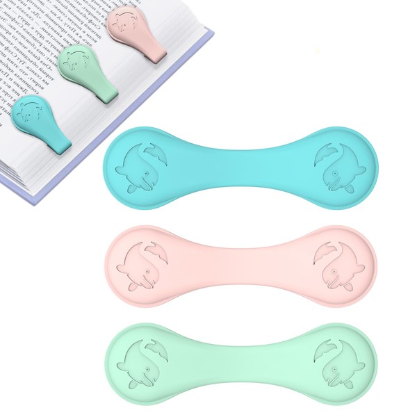 Magnetic Silicone Bookmarks for Reading Book, 3 PCS Extra Strong