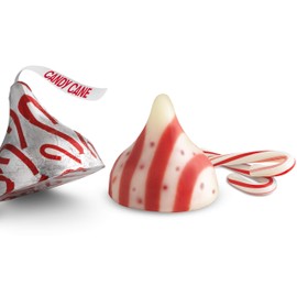 HERSHEY'S Kisses Chocolate Hershey Candy Cane, Kisses, Mint, 10 Oz