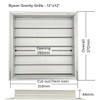 AirTech-UK Gravity Grille 300mm x 300mm Premium Anodized Aluminium Gravity