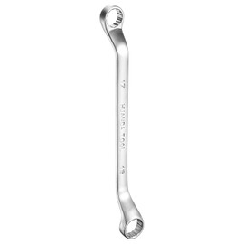 sourcing map Offset Extra Long Box End Wrench 17 x 19 mm Metric 12 Point 45 Degree Offset Double End Box Ratcheting Wrench CR-V Polished Long Spanner Tools