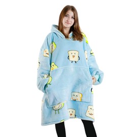 Manta con Capucha,Cobija con Capucha y Manga Adulto,Franela Gruesa y Cómoda Gran Resistencia al Frío,Sudadera Manta con Amplias Bolsillo,Hooded Blanket para Hombre y Mujer,Regalo de Invierno(Aguacate)
