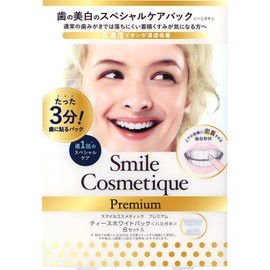 Smile Cosmetics Premium Teeth White Pack, Whitening Sheet Pack, Teeth, Whitening Special Care, 2.5 g x 6 Times