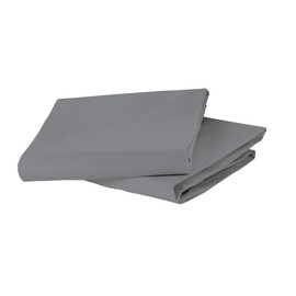 Bloom Us Standard Size Crib Organic Fitted Sheet 2 Piece Set, Frost Grey