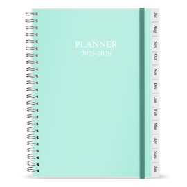 Diary 2025-2026, A5 Weekly/Monthly Planner with Monthly Tabs, 2025 Planner from Jul 2025 to Jun 2026, Twin-Wire Binding,Easy to Organize Your Daily Life,14.8×21cm, Planners 2025-2026 Week to View