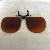 Blue Block Clip - On Sunglasses Amber/Brown Lenses New Old