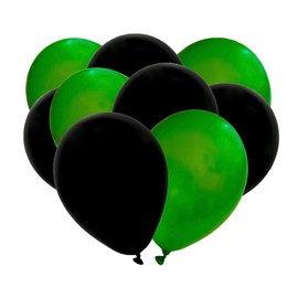 50 Black Green Latex Balloons, Diameter 25 cm, Not Made in China, Not Harmful to Health!