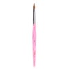 Alexnailart 1pcs Pink Kolinsky Sand Acrylic Brush Nail Art Builder
