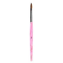 Alexnailart 1pcs Pink Kolinsky Sand Acrylic Brush Nail Art Builder Brush Nail Art Painting Equipment Brush