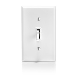 Leviton Toggle Slide Dimmer Switch for Dimmable LED, Halogen and Incandescent Bulbs, TSL06-1LW, White