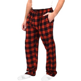 Andrew Scott Men's 3 Pack Cotton Flannel Fleece Brush Pajama Sleep & Lounge Pants (3 Pack - Combo Pack A, X-Large)