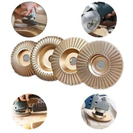 DEEFOG Disco Abrasivo Para Amoladora Angular De Madera 4 Piezas, Herramientas de carpintería, Resistentes al Desgaste, Larga Vida Útil