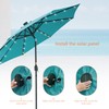 SANLUCE Patio 9 FT LED Market Umbrellas With Solar Lights,