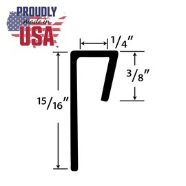 Outwater Plastic J Channel Fits Material 1/4 Inch Thick Brown Styrene Cap Moulding 8 Foot Length Commercial Pack (Pack of 25, 200 Feet Total)