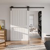 4-14FT Bypass Sliding Barn Door Hardware Kit Single Track System