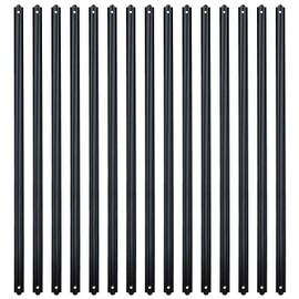 Myard 29-1/2 Inches Grooved Flat Straight Aluminum Deck Balusters Furniture with Screws for Wood Composite Facemount Deck Railing (25-Pack, Matte Black)
