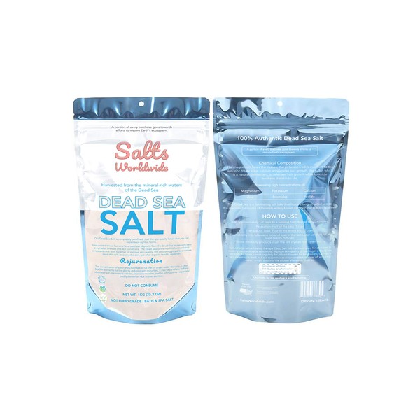 Authentic Premium Dead Sea Salt Imported from Israel - 1KG - Israel Dead Sea Salt The Best Bath Salt