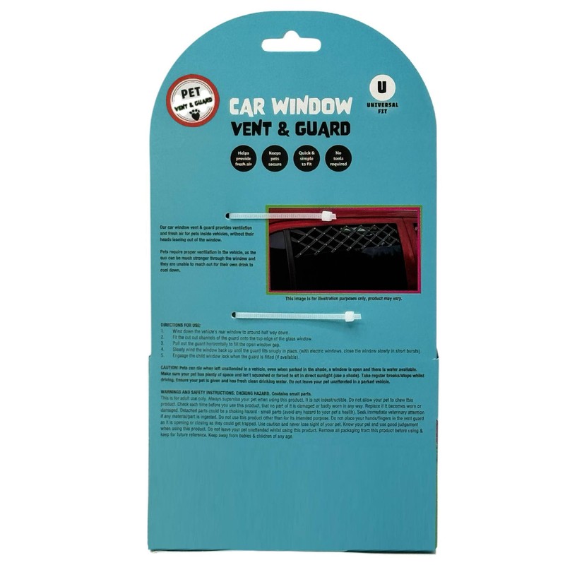 Pet Guru Car Window Vent & Guard for Dogs Puppies
