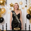 60th Birthday Decoration for Women,Black Gold Birthday Sash and Rhinestone