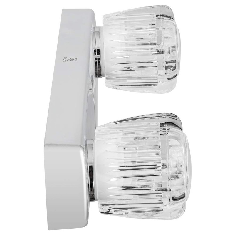 Dura Faucet Economical Shower Faucet with Classic Clear Acrylic Knobs