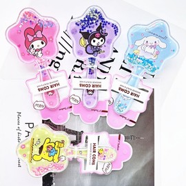 Sanrio Melody Kuromi Princess Cartoon Airbag Hairbrush for Women One Size / Plum Blossom Mickey 20ea