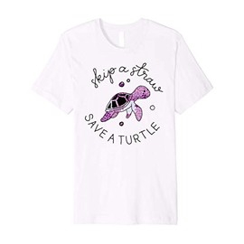 Skip a Straw save a Turtle - Save the Turtles Womens Premium T-Shirt