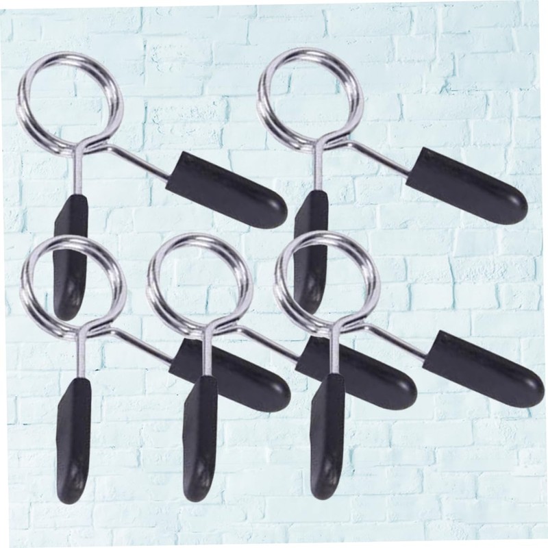 BESPORTBLE 5pcs 24mm Dumbbell Barbell Clamps Spring Clip Collars Barbell