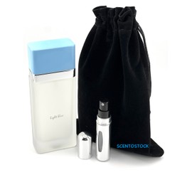Bundle- Light Blue perfume for women New & Refillable Packaging 1.7 fl oz Eau de Toilette with Bag & Atomiser