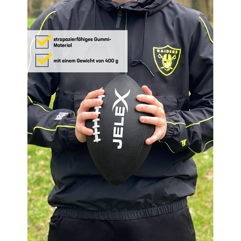JELEX Touchdown American Rubber Football with Classic Stitching and Excellent