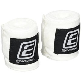 Energetics for Boxing Bandage Elastic Hand Wraps, Unisex, 225560, White, One Size