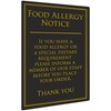 bar@drinkstuff Food Allergy Notice 260 x 170mm - 1.5mm Plastic