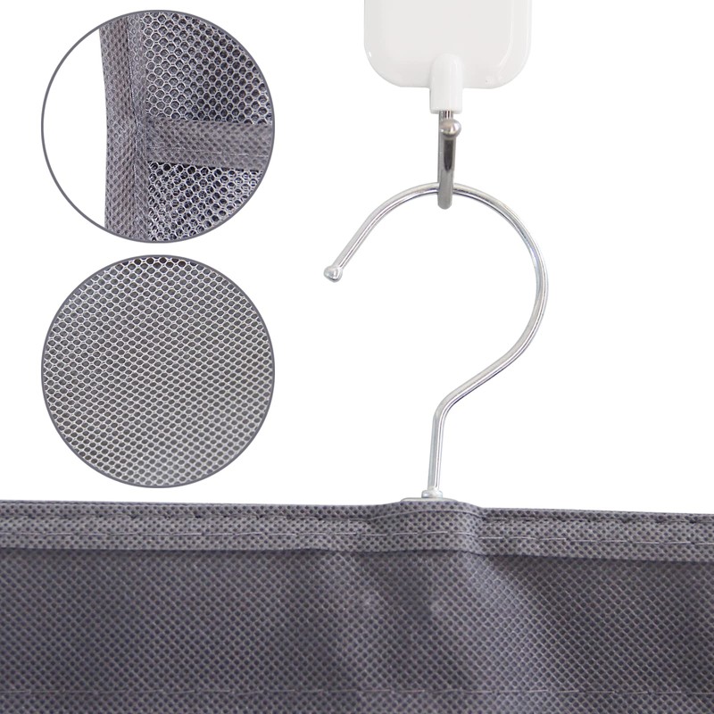 Ymemok Hanging Mesh Pockets Dual-Sided Closet Organizer for Underwear,Bra,Socks,Accessories with
