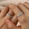 BYETOCE 2 Rings for Couple Rings Set Sterling Silver Matching