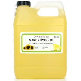 Dr Adorable - 32 oz - Sunflower Oil Unrefined - 100% Pure Natural Premium Organic Cold Pressed