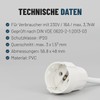 ABSINA 6 x Schuko Coupling White with Strain Relief -