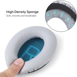 QC35 QC35ii - almohadillas para orejas de piel de proteína suave, almohadillas para orejas de repuesto para auriculares Bose QuietComfort QC35 QC35II, espuma de alta densidad, duradera (QC35/QC35II,