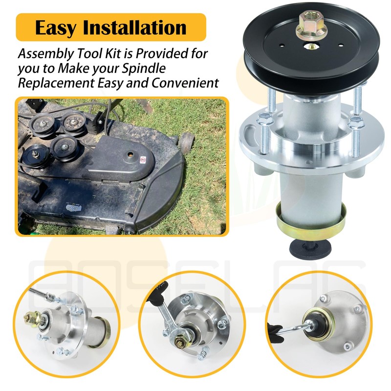 BOSFLAG 3 Pack 539112170 Spindle Assembly Kit with 153535 Pulleys