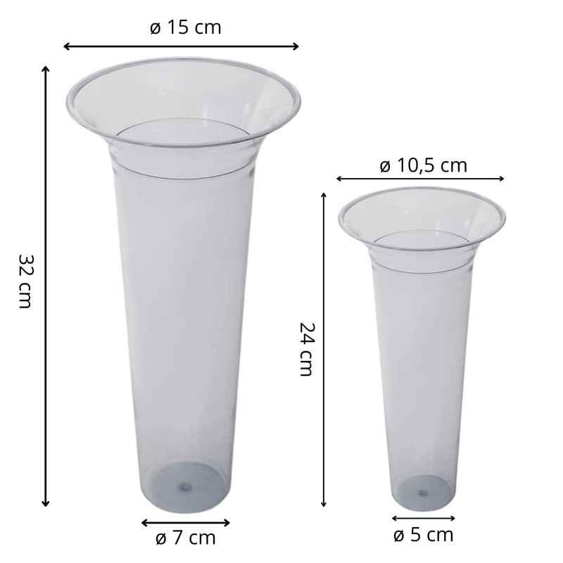 Plastia Floor Vase Insert for Flower Vases 24 x 10.5
