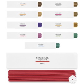 Japanese Incense Aroma Incense Holder Set (40 Sticks + Incense Holder, Rose)