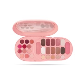 Pupa Palette Make My Day Plus Blush, Rossetti, Gloss, Ombretti, Correttori e Illuminanti - 29 Pezzi per Trucco Viso, Occhi e Labbra, Perfetta in Casa o in Viaggio - 3 Varianti Colore (003 Bright Rose)