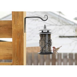 Mkono Hanging Plant Bracket 6 inch Metal Wall Plant Hook Decorative Plant Hanger for Bird Feeders, Planters, Lanterns, Wind Chimes, Home Decor Indoor Outdoor 2 Pack, Black