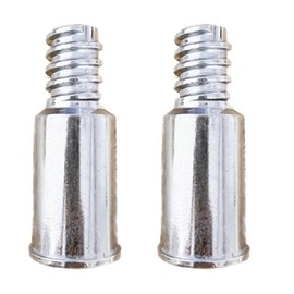 HarmonyCrafts 2Pcs Silver Metal Broom Handle Tips Threaded Handle Tips Threaded Head Household Connector for Wood Poles