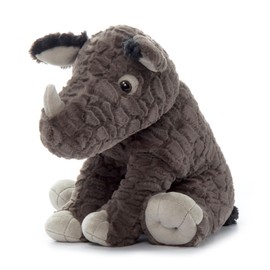 The Petting Zoo Rhino Stuffed Animal, Gifts for Kids, Wild Onez Zoo Animals, Rhino Plush Toy Sitting 12 inches